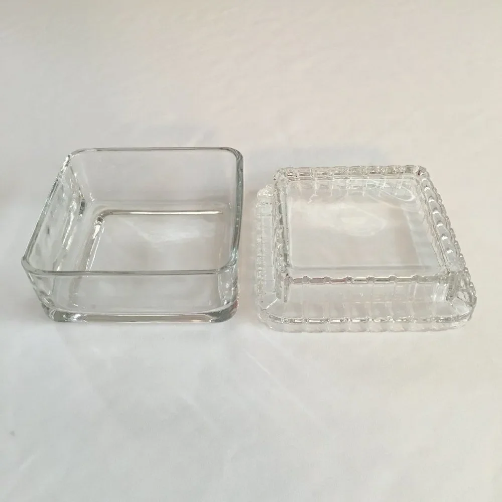 Glass square  candy dish